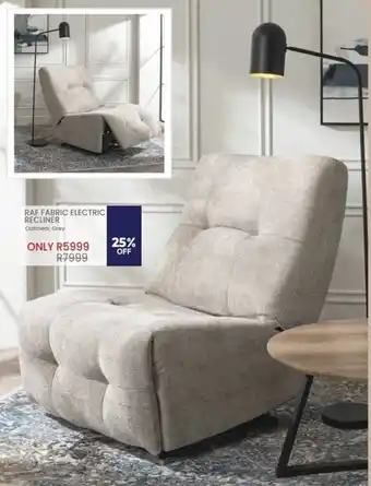 RAF FABRIC ELECTRIC RECLINER