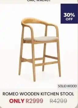 Decofurn ROMEO WOODEN KITCHEN STOOL offer