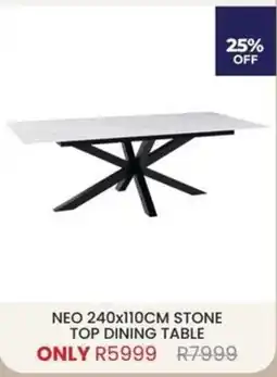 Decofurn NEO 240x110CM STONE TOP DINING TABLE offer