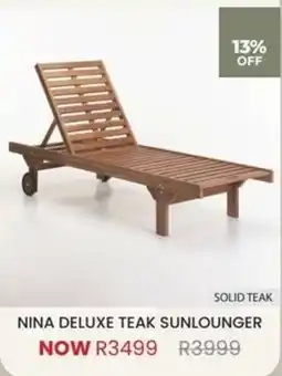Decofurn NINA DELUXE TEAK SUNLOUNGER offer
