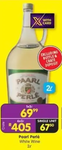 Shoprite Liquor Paarl Perlé White Wine offer
