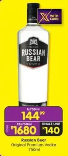 Shoprite Liquor Russian Bear Original Premium Vodka offer