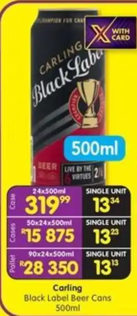 Carling Black Label Beer Cans
