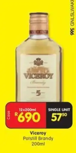 Shoprite Liquor Viceroy Potstill Brandy offer