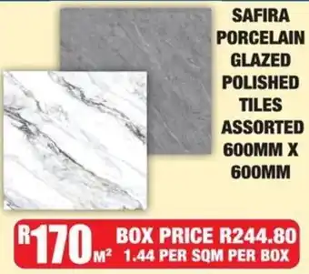 Safira Porcelain Glazed Polished Tiles Assorted