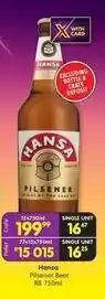 Shoprite Liquor Hansa - pilsener beer rb 750ml offer