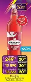 Shoprite Liquor Strongbow - gold apple/red berries apple cider rb offer