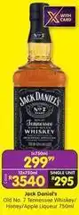 Shoprite Liquor Jack daniel's - old no. 7 tennessee whiskey/ honey/apple liqueur 750ml offer