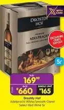 Shoprite Liquor Drostdy hof - adelpracht white/smooth clare! select red wine 5c offer
