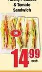 Boxer Bacon, cheese & tomato sandwich offer