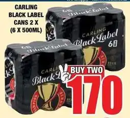 Boxer Carling - black label cans offer