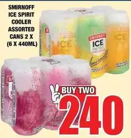 Boxer Smirnoff - ice spirit cooler assorted cans offer