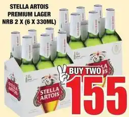 Boxer Stella artois - premium lager nrb 2 x (6 x 330ml) offer