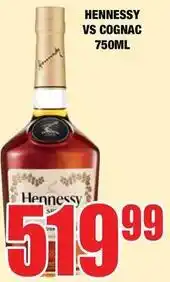 Boxer Hennessy - vs cognac 750ml offer