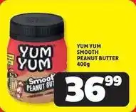 Usave Yum yum - smooth peanut butter 400g offer