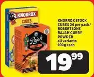 Usave Knorrox - stock cubes / rajah curry powder offer