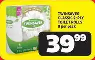 Usave Twinsaver - classic 2-ply toilet rolls offer