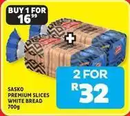 Usave Sasko - premium slices white bread offer