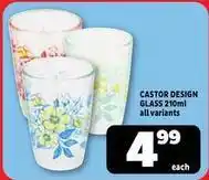 Usave Castor design glass offer
