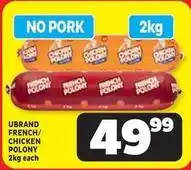 Usave French/chicken polony offer