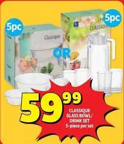 Usave Glass bowl/drink set offer