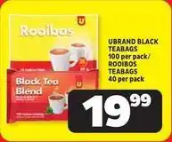 Usave Black teabags rooibos teabags offer