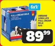 Usave Full cream milk long life uht process offer
