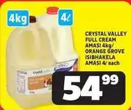 Usave Crystal valley - full cream amasi offer