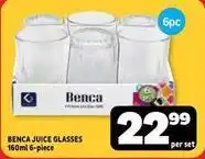 Usave Juice glasses 160ml 6-piece offer