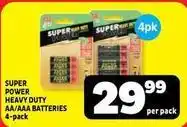 Usave Heavy duty aa/aaa batteries offer