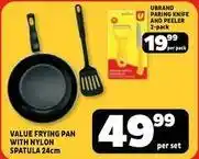 Usave Pan - value frying pan with nylon spatula 24cm offer
