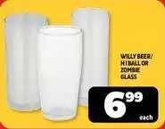 Usave Willy beer/ hi ball or zombie glass offer