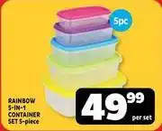 Usave Rainbow - rainbow 5-in-1 container set offer