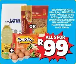 Usave Spekko - super maize meal, spaghetti, cooking oil, macaroni, eggs offer