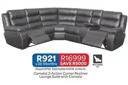 OK Furniture Total - camelot 2-action corner recliner lounge suite with console offer