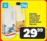 Usave Full cream fresh milk offer