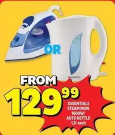 Usave Xssentials steam iron or auto kettle offer