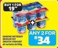 Usave Danone - nutriiday medium fat smooth yoghurt offer