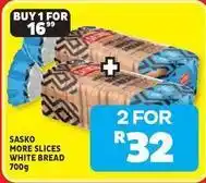 Usave Sasko - more slices white bread offer