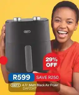 OK Furniture Defy - 4.7l matt black air fryer daf2347 offer