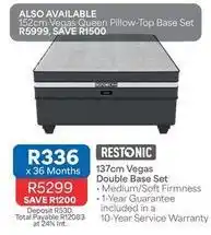 OK Furniture Restonic - vegas double base set offer