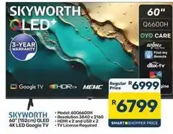 Pick n Pay Hypermarket Skyworth - 60 (152cm) qled 4k led google tv offer