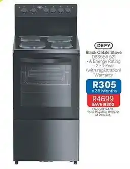 OK Furniture Defy - black cable stove dss556 521 offer