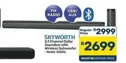 Pick n Pay Hypermarket Skyworth - 5.1 channel dolby soundbar with wireless subwoofer offer