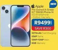 OK Furniture Apple - pre-owned a-grade 6.1 128gb iphone 14 5g smartphone offer