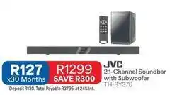OK Furniture Jvc - 2.1-channel soundbar with subwoofer th-by370 offer