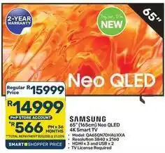Pick n Pay Hypermarket Samsung - neo qled 65 (165cm) 4k smart tv offer
