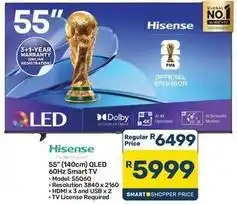 Pick n Pay Hypermarket Hisense - 55 (140cm) qled 60hz smart tv offer