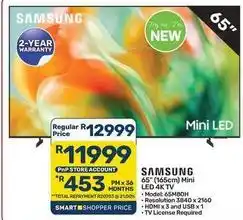 Pick n Pay Hypermarket Samsung - mini led 4k tv offer