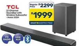 Pick n Pay Hypermarket 2.1 channel soundbar with wireless subwoofer offer